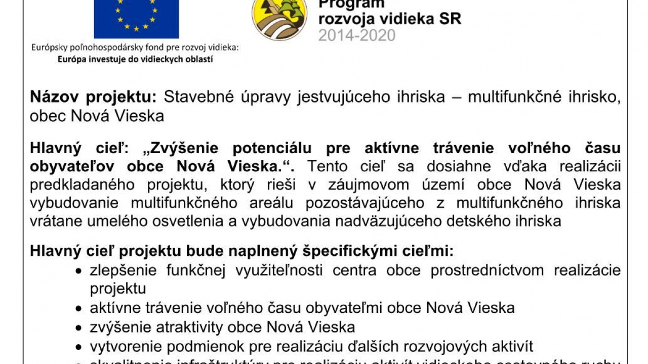 Fotógaléria fotózás Stavba multifunkčného ihriska