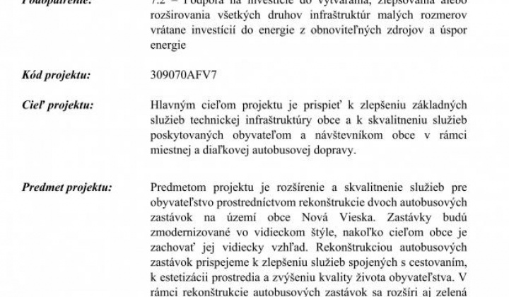 Fotka - Rekonštrukcia autobusových zastávok